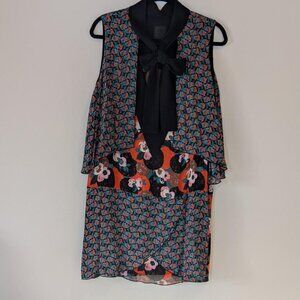 Anna Sui Sleeveless Printed Dress / Size 10
